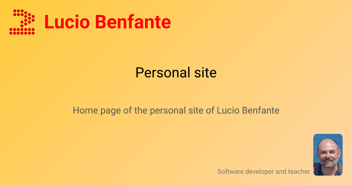 Home - Lucio Benfante